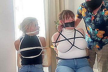 Snow Flake In Summer Is Cleave Gagged Next To