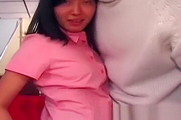Petite Asian And Redhead Fucked Anally