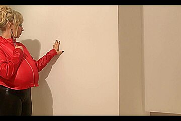 Large Fat And Huge Boobs In A Red Jacket