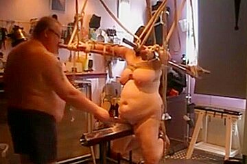 Fat Tied Up Serf Gets Teased By The Master