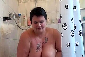 Big Beautiful Woman Older Shower