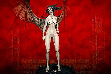 Lilith, Slim Succubus Dancing Hot In The Dungeon