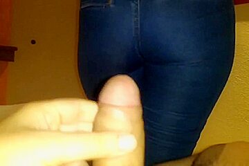 Handjob Big Cum Jeans Milf