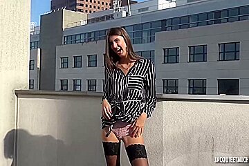 Barely Legal Brunette, Lina Is Having Steamy Sex With Two Guys, In The Middle Of The Day