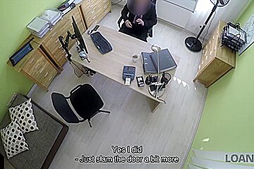 LOAN(4)K. Passionatre Fucking On The Table In Office Of Loan Manager