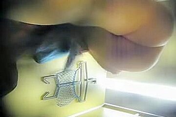 Girl In Changing Room Takes Off Dress Uncovering Upskirt
