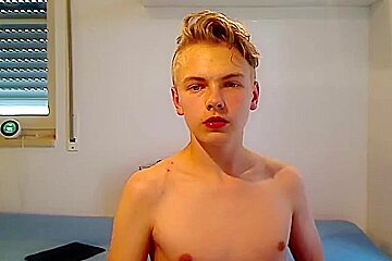 Blond Cum Boy In Yellow