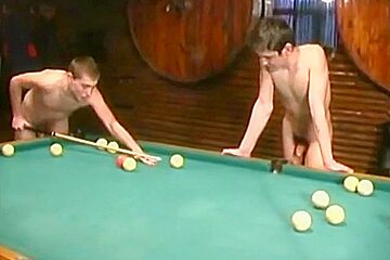 Russian Soldiers Play Pool In Nude