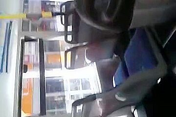Jerk & Cum On Public Bus