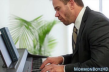 Bishop Tugs Mormons Cock