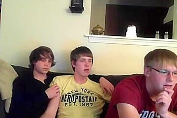 Gay College Girl Threesome Twinks Perform Over Webcam