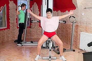 Horny Grandma Seduce Her Hot And Young Personal Trainer