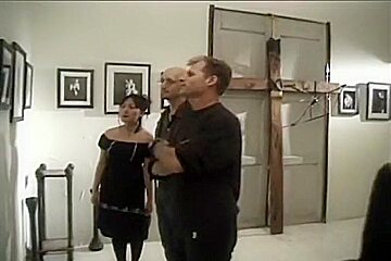 Freaky Goth Asian Chick Watches A Hardcore Bukkake Video