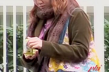 Nice Shirt Sharking Video Of Really Pretty Brown Haired Minx