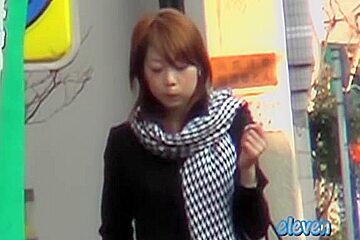 Kinky Sharking Of A Japanese Girl In A Short Skirt