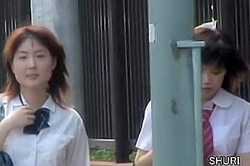 Asian Teens (18)+ Have Their Panties Down During Street Sharking.