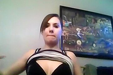 Hot Brunette Girl Teases Naked In The Shower And Masturbates