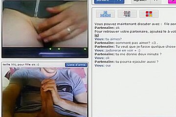 (18)yo French Girl Has Cybersex With A Stranger Online And Rubs Her Pussy