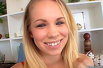 Blonde Britney Taking Sticky Facial Cumshot