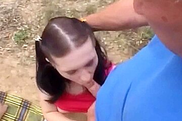 SBA Out For Fuck Outside By Her And Disabled Cousin !