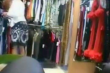 French Wife At Sex Shop Trying On Outfits And Fucking