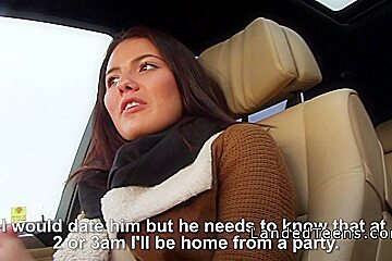 Busty Teen (18)+ Cuttie Gets Stranger Big Cock In His Car