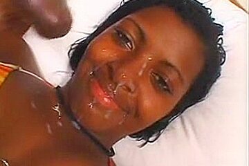 Darksome Cutie Take Giant Ejaculation After The Beach