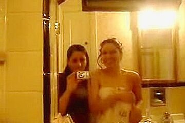 Two Bored Girls And One Mirror