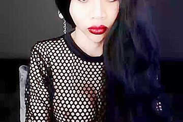 Bitch With Huge Tits Jerks Off