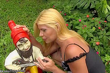 Naughty Blonde Shemale Exposes Tiny Tits And Penis