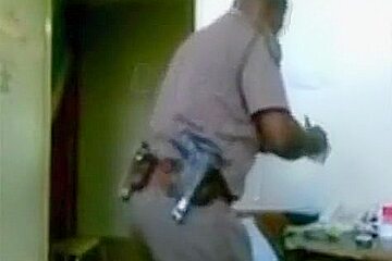 Tax Dollars Hard At Work. Cop In Uniform Fucks A Colleague.