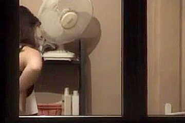 Spying On Cutie Throughout Window
