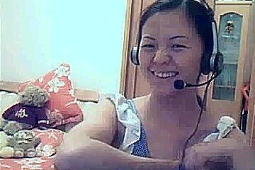 Shy Asian Cutie Strips When Chatting